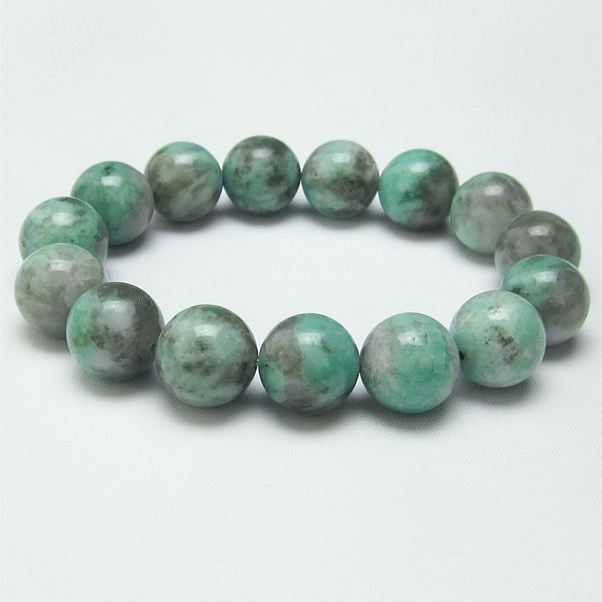 エメラルド ブレスレット 15mm 一点物 111-22728