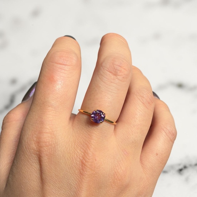 【round ring】アメジスト
