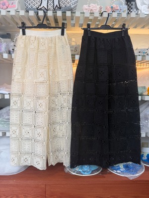 ¥9900シースルーレースパンツ/アイボリー/ブラック【クリックポスト】