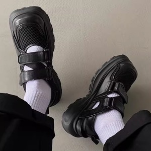 ベルクロメッシュサンダル厚底スポーツサンダル　0615