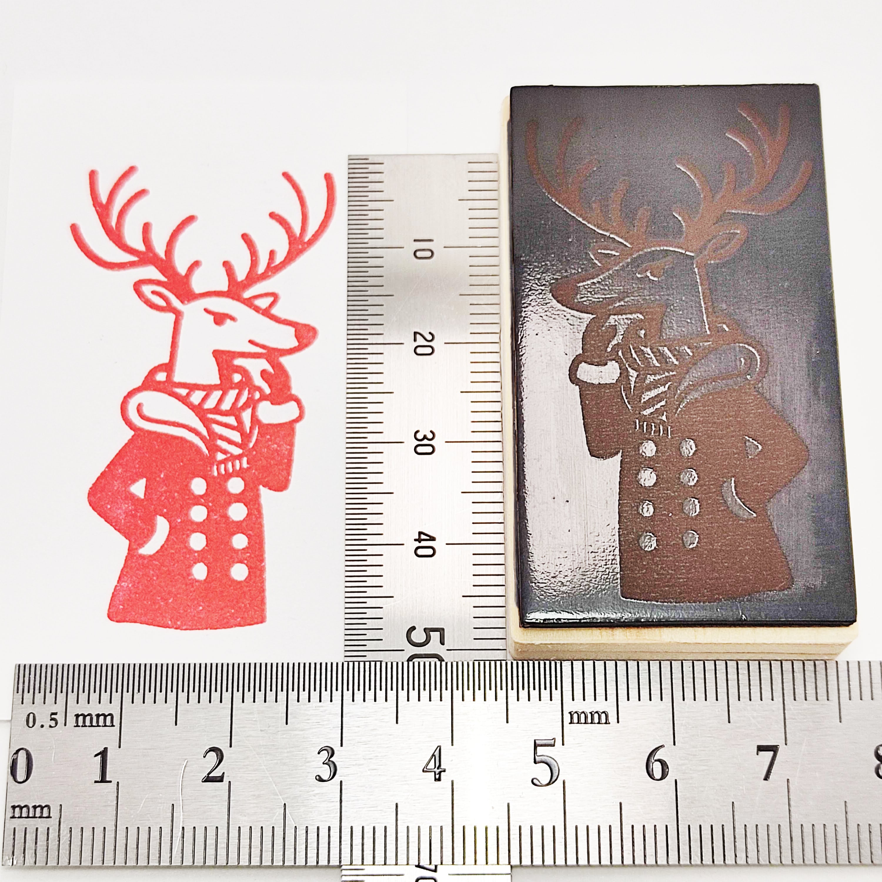 トナカイさん】浸透印 色指定可能 ハンドメイド キャップ付き