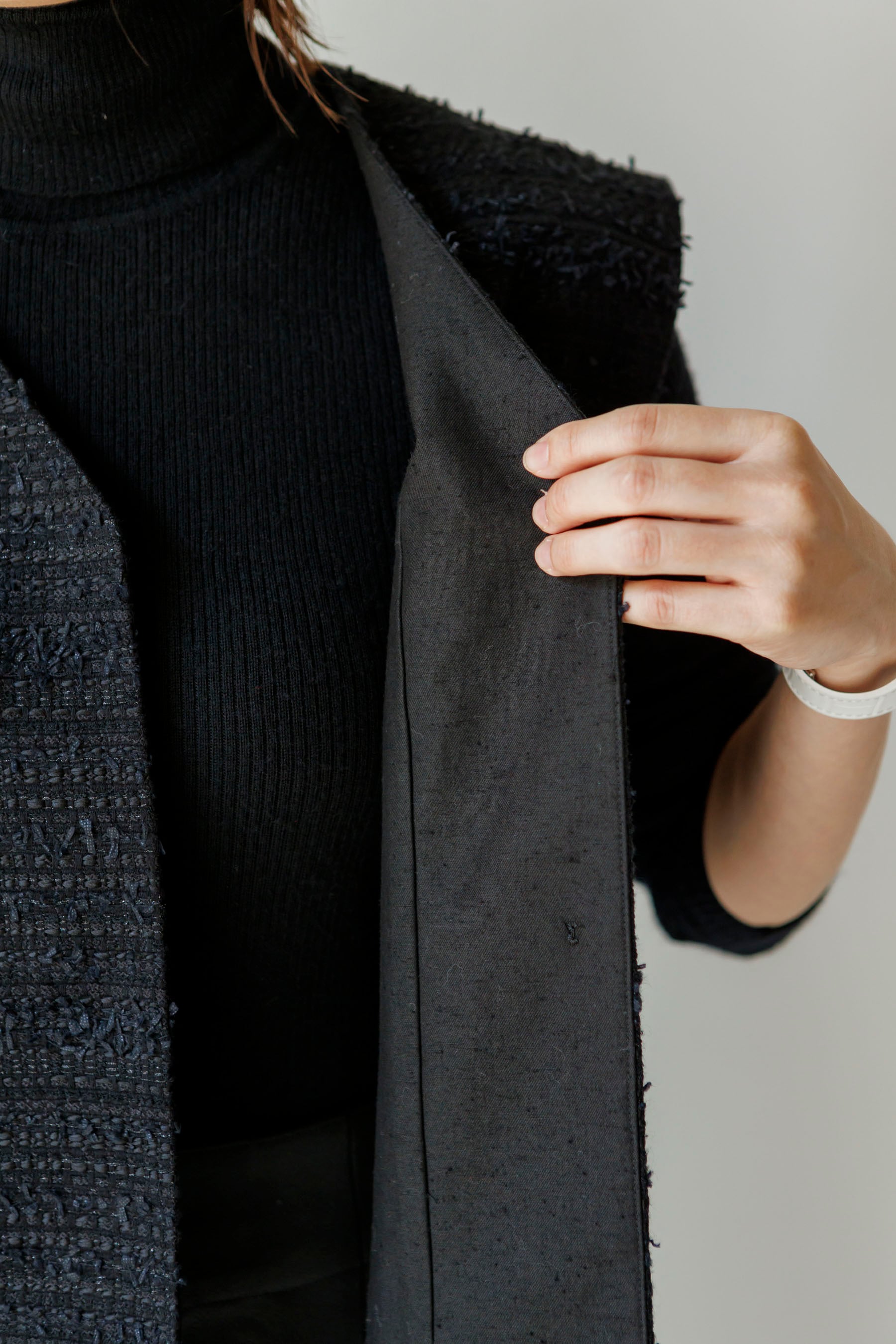 【完売/美品】anplegant アンプレガント ツイードジレ 黒 定価2.9万 新品タグ付きアンプレガントツイードジレ黒 - メルカリ