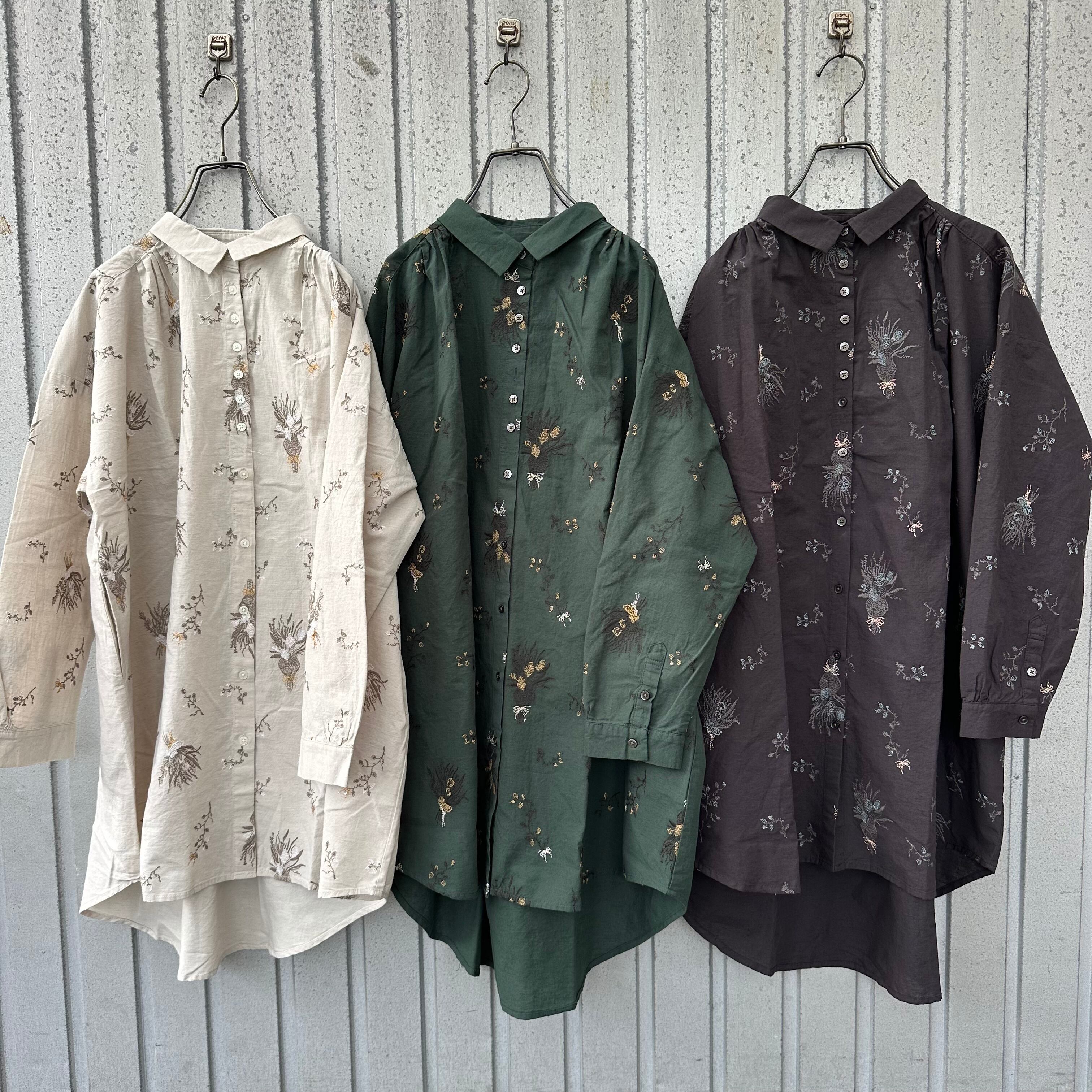 総柄刺繍シャツチュニック/ tukuroi'25AW/TK613259 | WACKY