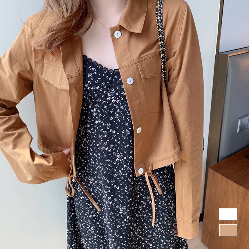 ショート丈 ジャケット レディース 長袖