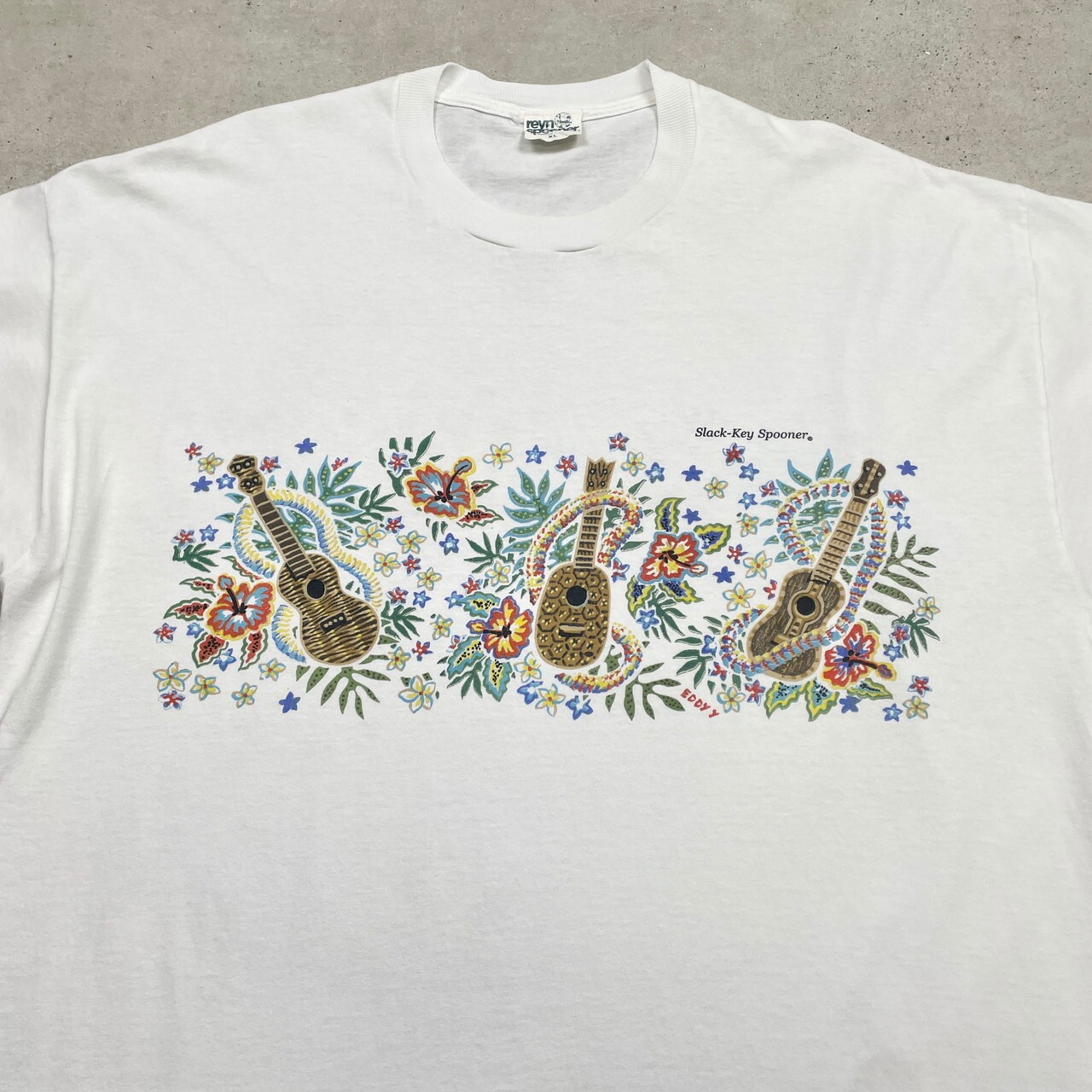 00年代 USA製 REYN SPOONER レインスプーナー プリントTシャツ 
