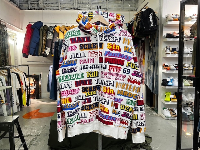 Supreme × HYSTERIC GLAMOUR TEXT HOODED SWEATSHIRT MULTI LARGE 17085