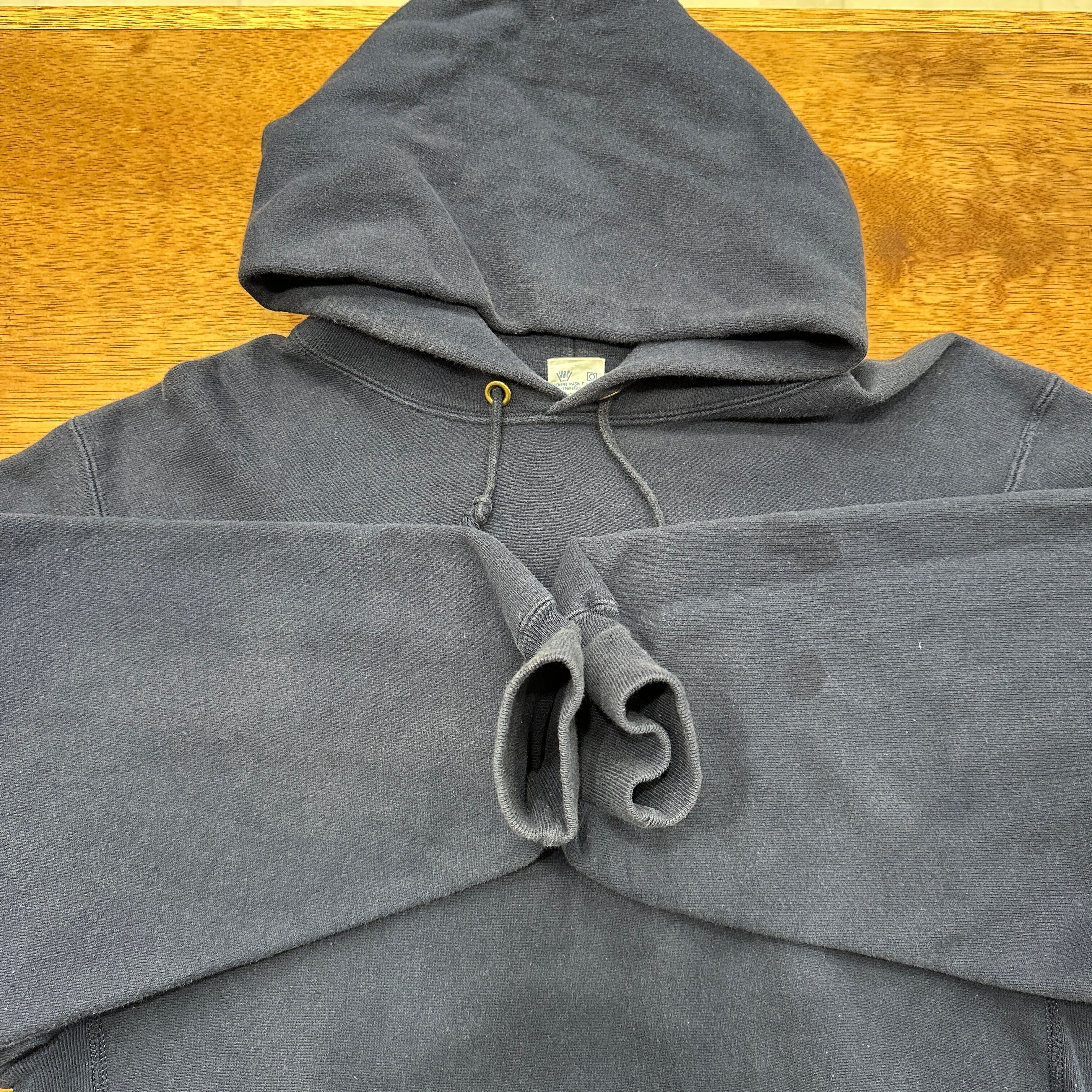 1990'S CHAMPION REVERSE WEAVE PARKA NAVY SOLID 目付き XL ⑧
