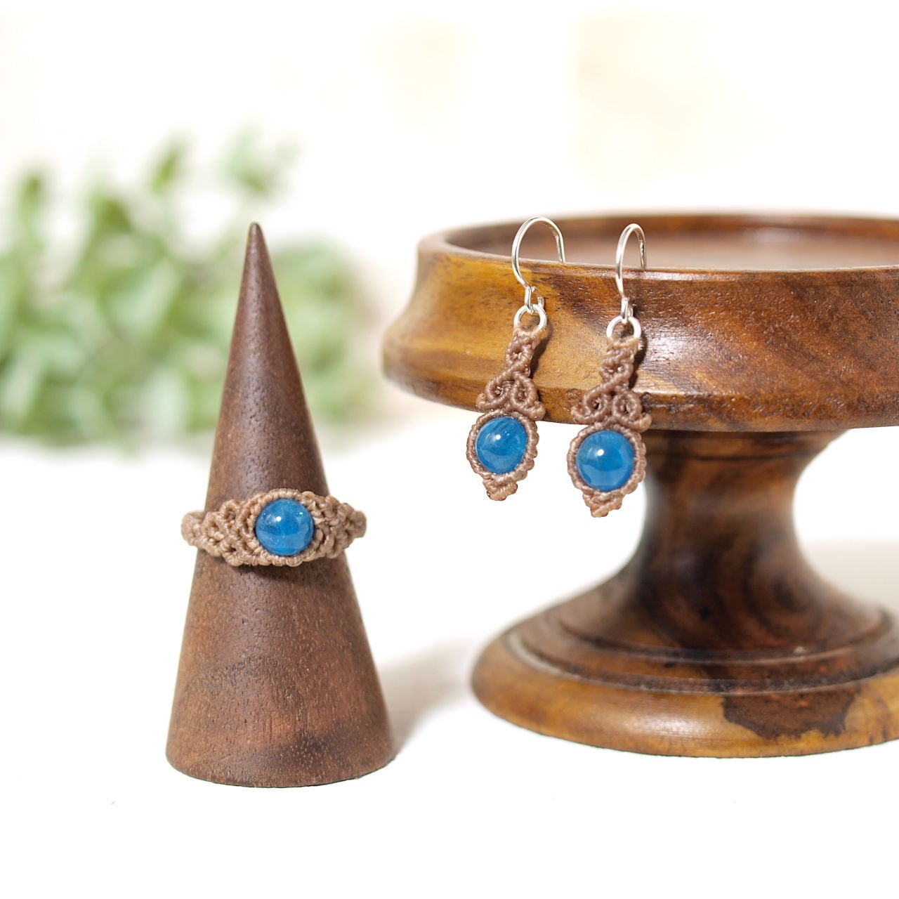 限定】ブルーアパタイト6mm玉ひと粒マクラメリング | Natural Style