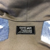 Remake Hoodie light brown×Denim【hoodie07】