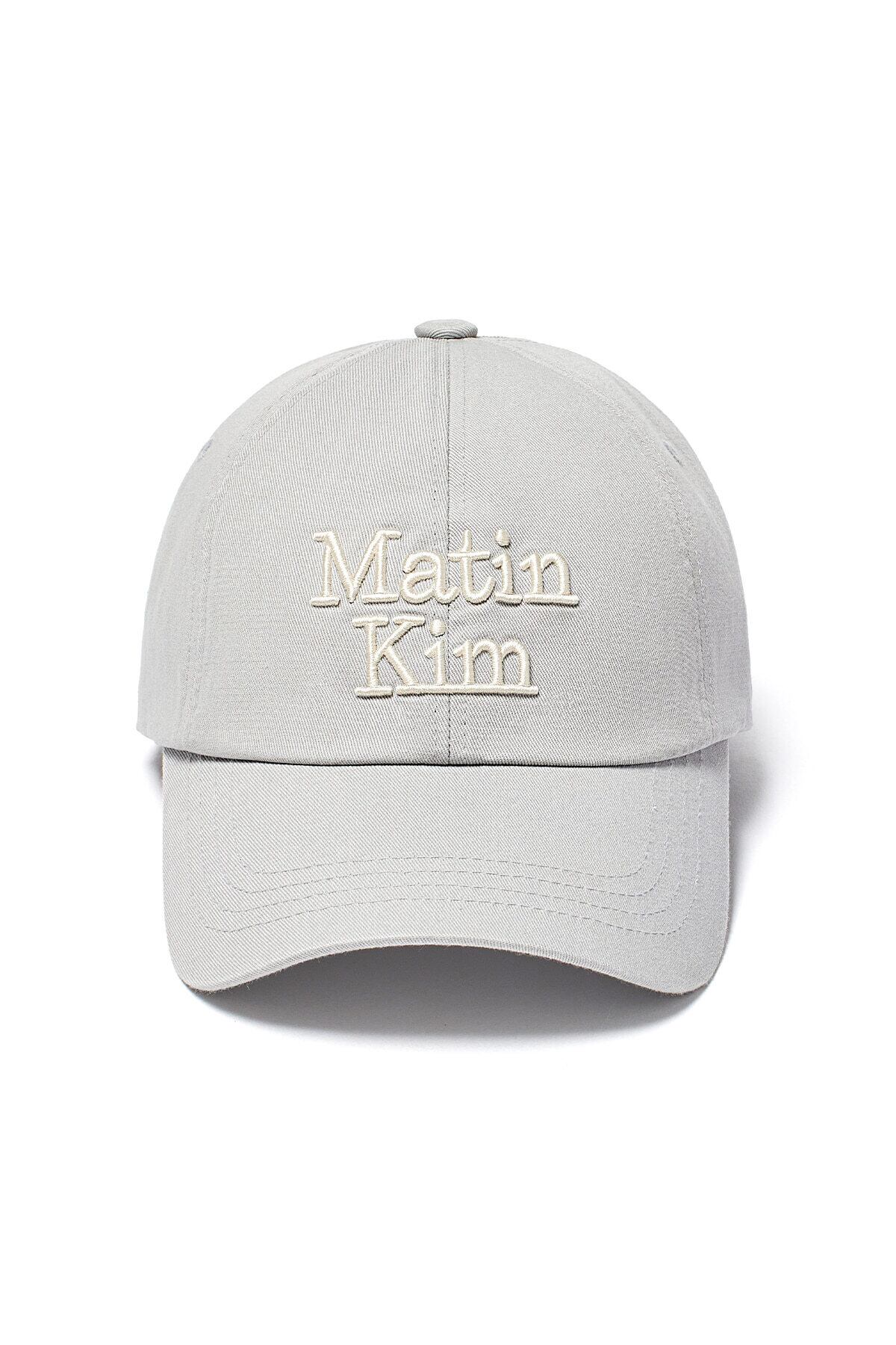 Matin Kim] MATIN VOLUME LOGO BALL CAP IN GREY 正規品 韓国ブランド
