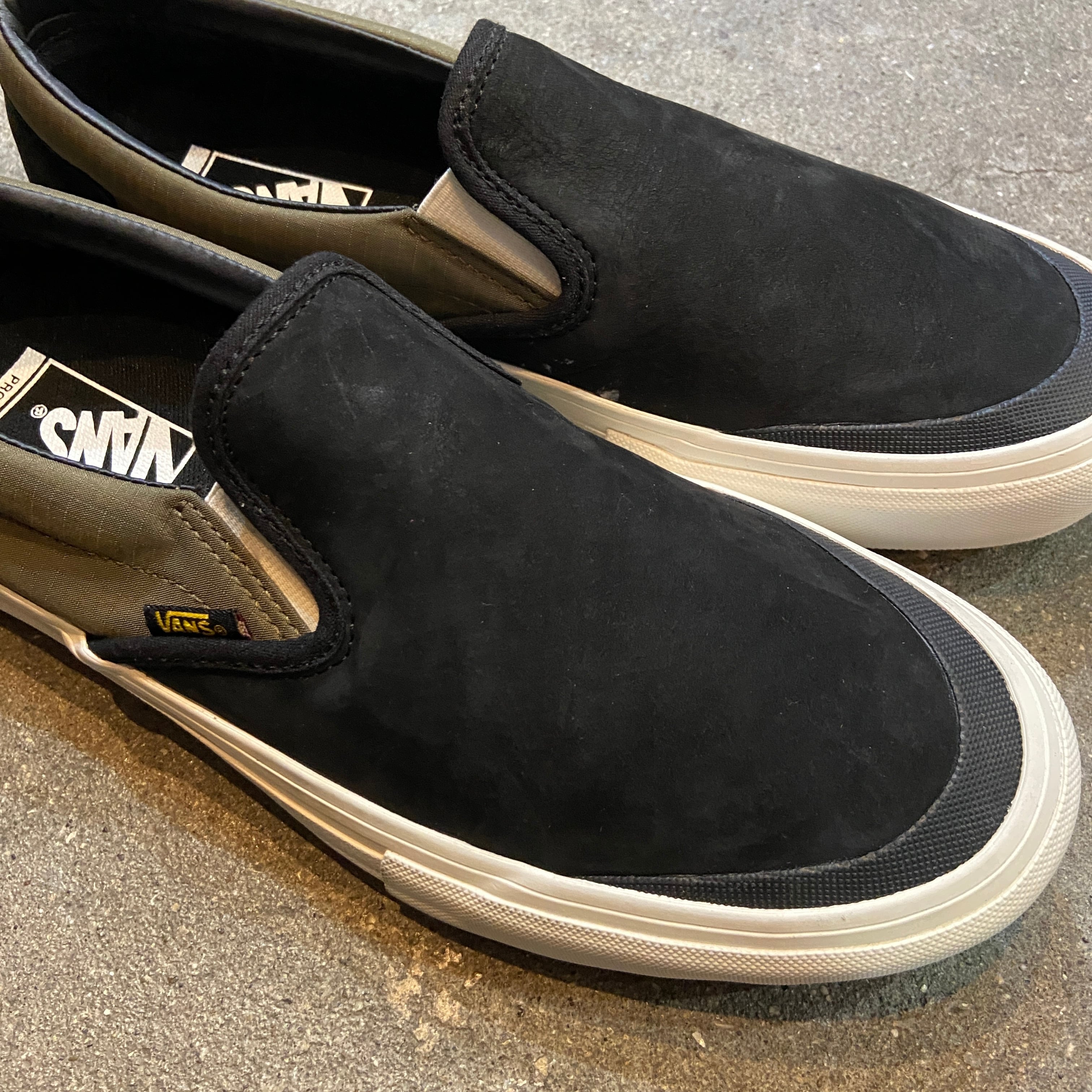 送料無料』新品未使用品 VANS PRO スリッポン スエード ブラック 27.5