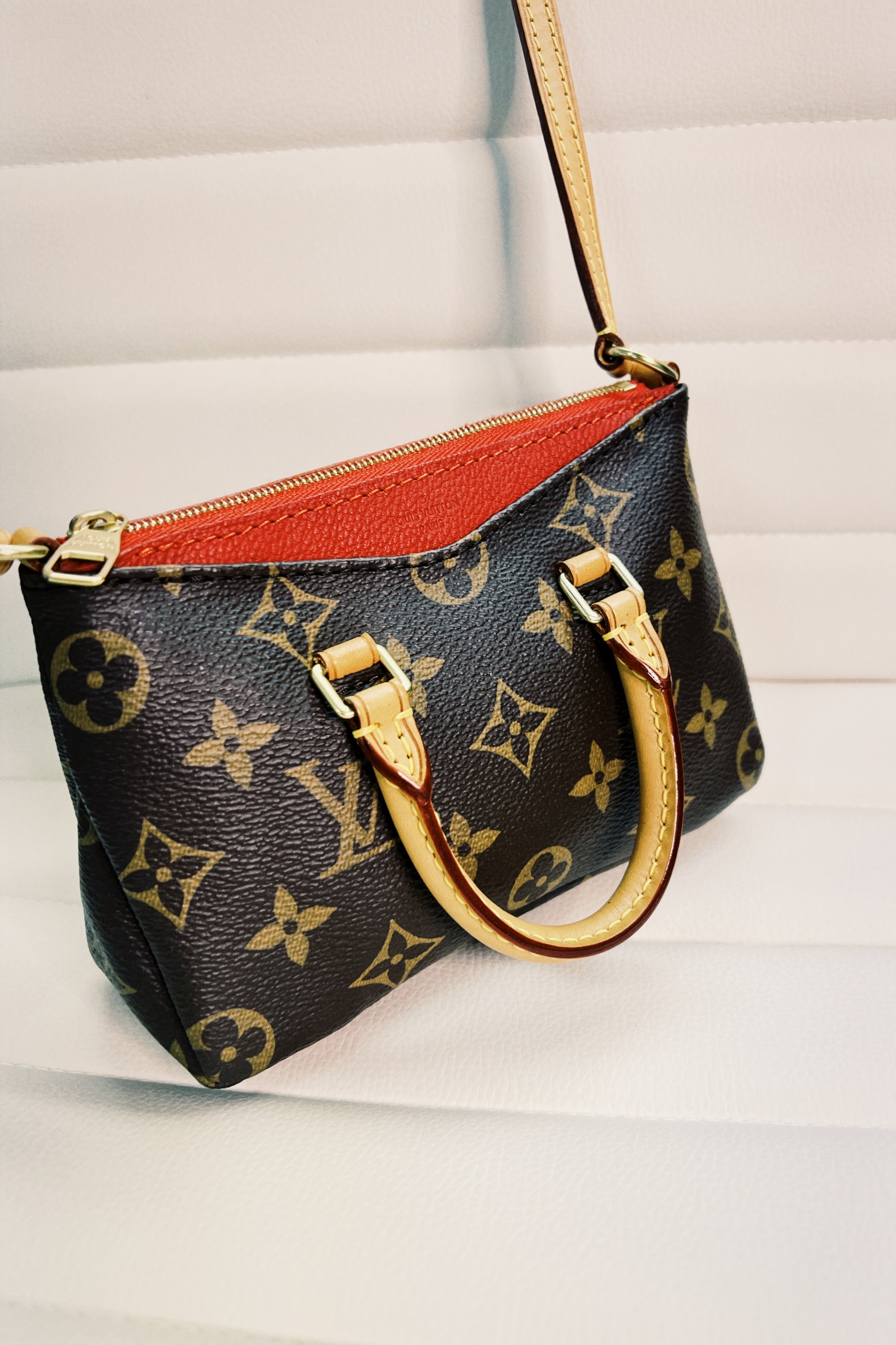 LOUIS VUITTON】 M61254 ナノパラス モノグラム ブラウン レディース  