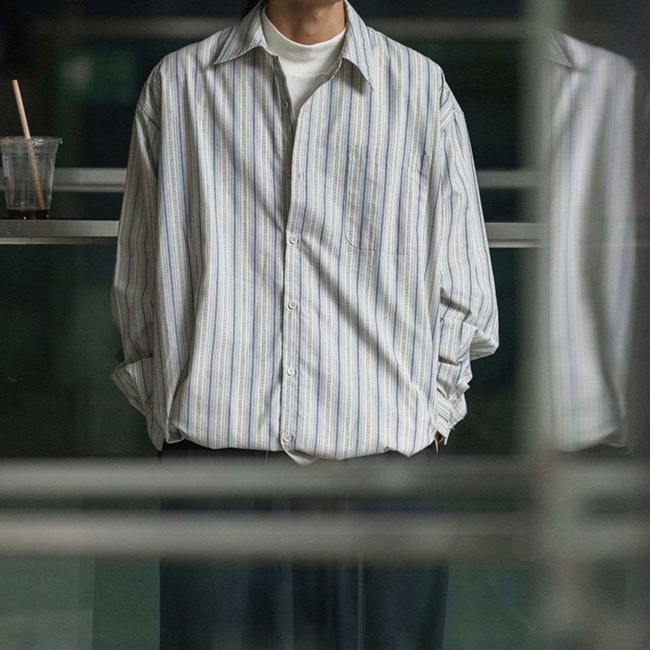 ストライプルーズシャツ　973