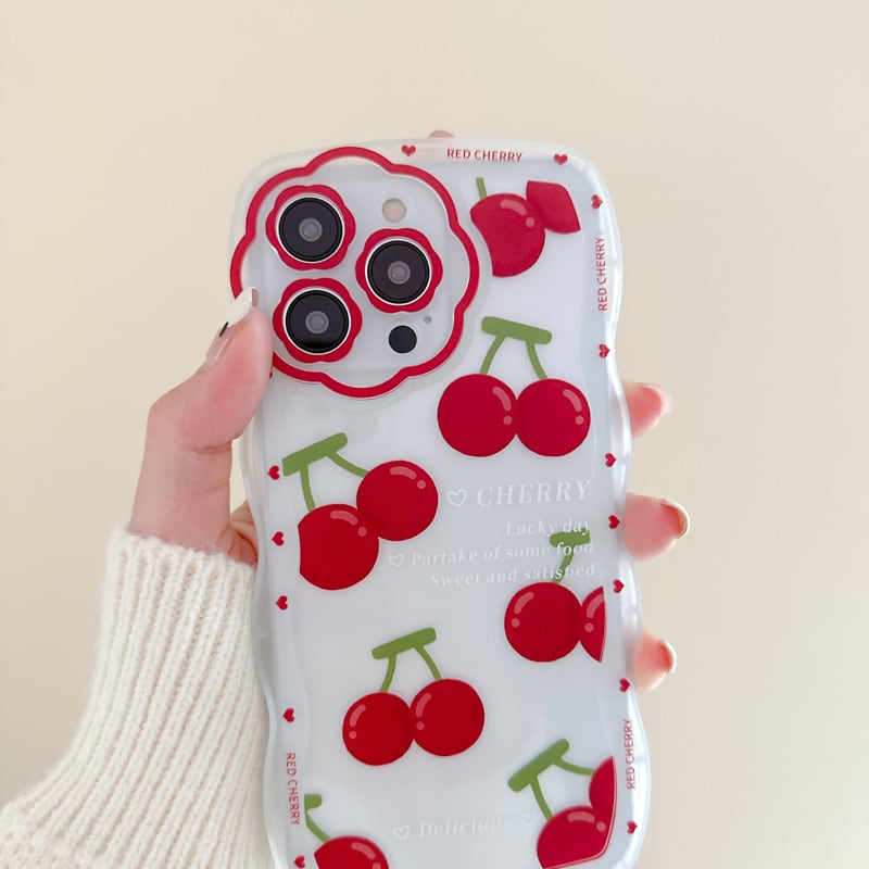 可愛すぎて一目惚れ◎真っ赤なさくらんぼ クリア×レッド 人気の