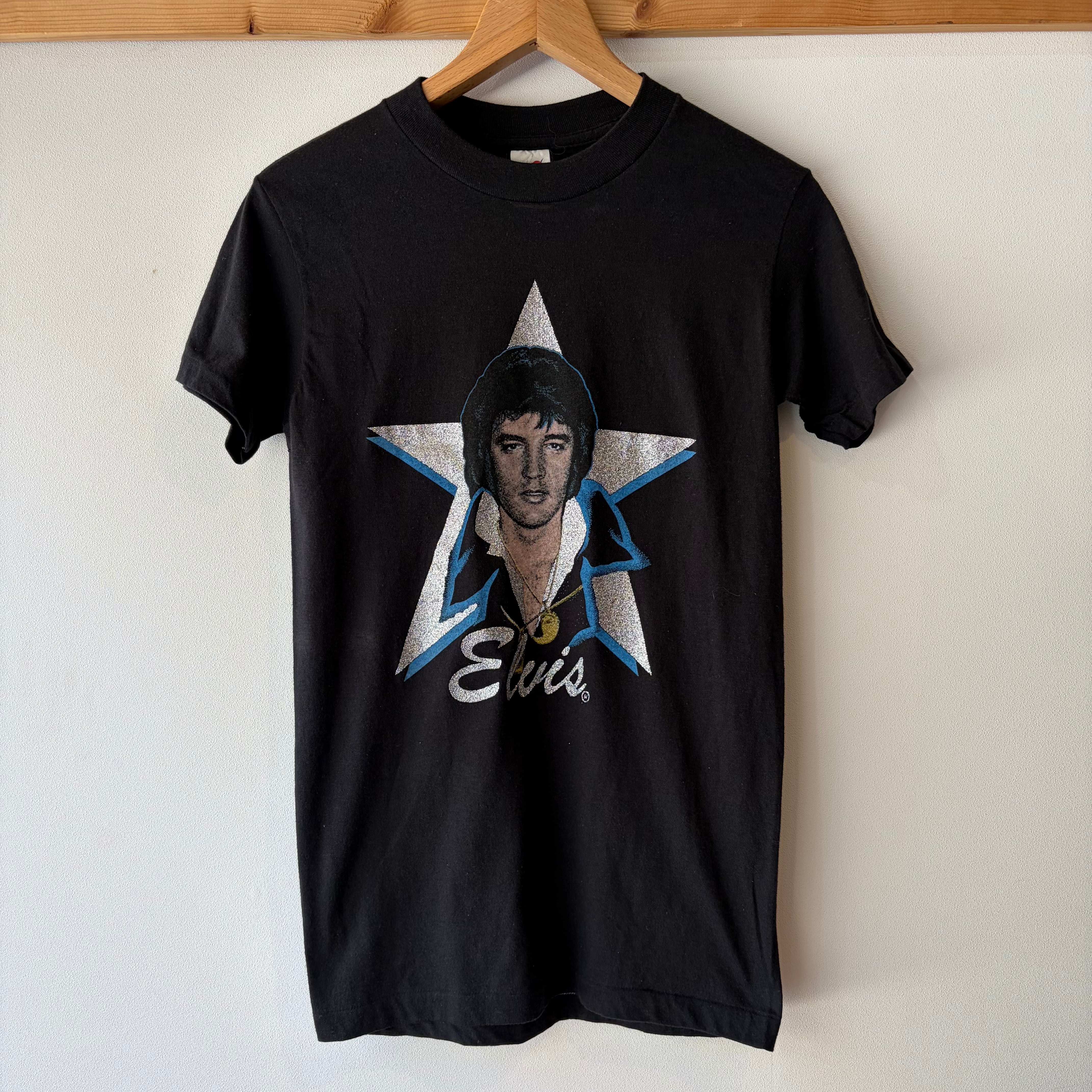 70's〜80's USA製 Elvis Presley バンドTシャツ メンズM ブラック