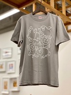 ©️くまみね ネコリパブリック広島 7周年 オリジナルTシャツ（大人用）：グレー