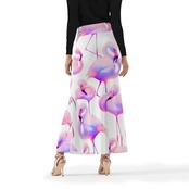 Women's Wrap Fishtail Long Skirt Neon 4460