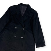 カシミヤ100% CASHMERE ダブル コート F/ブラック レディース