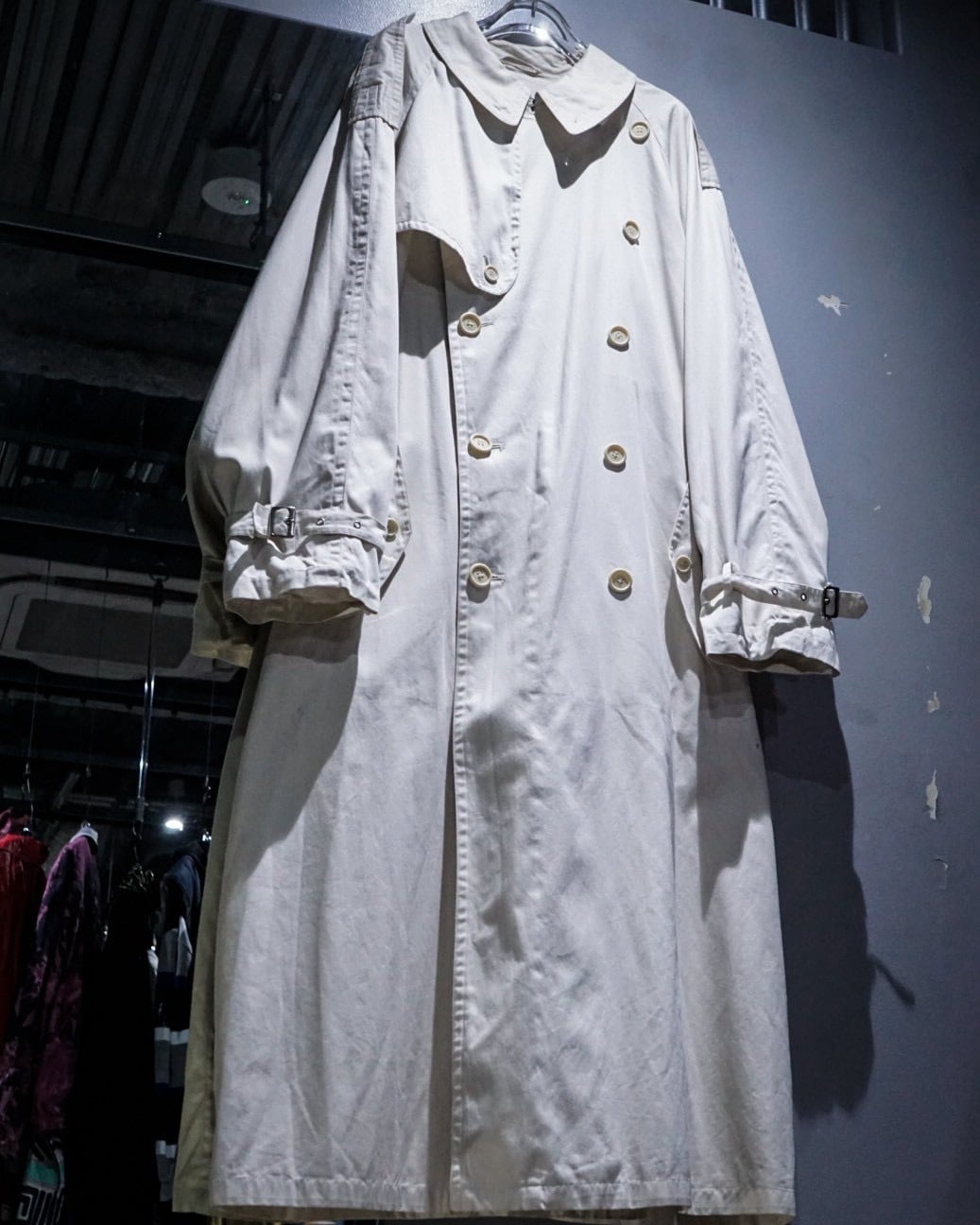 add (C) vintage】“allegri” Cotton Gabardine Vintage Trench Coat
