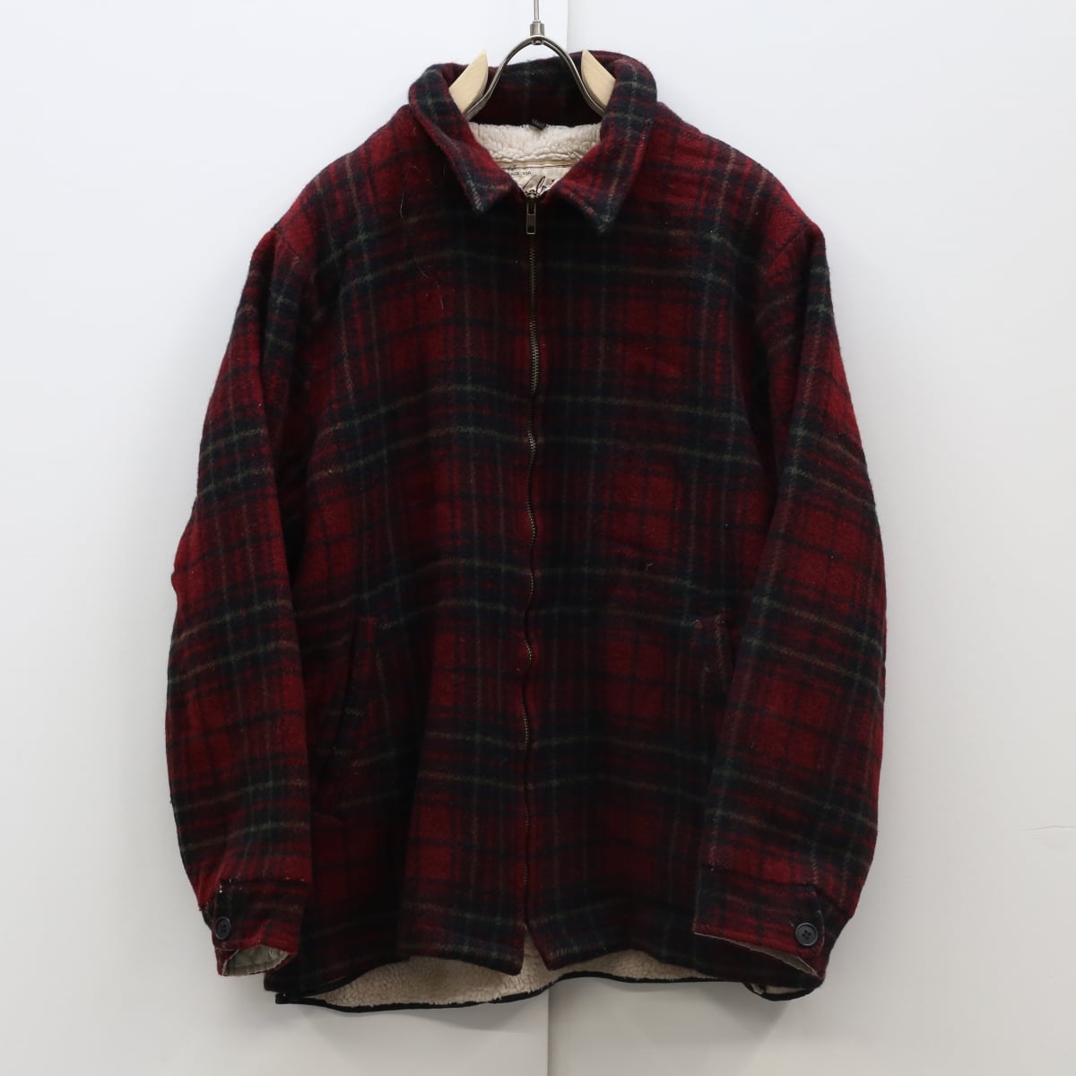 WOOLRICH ウールリッチ USA製 チェック 裏地ボア ジャケット