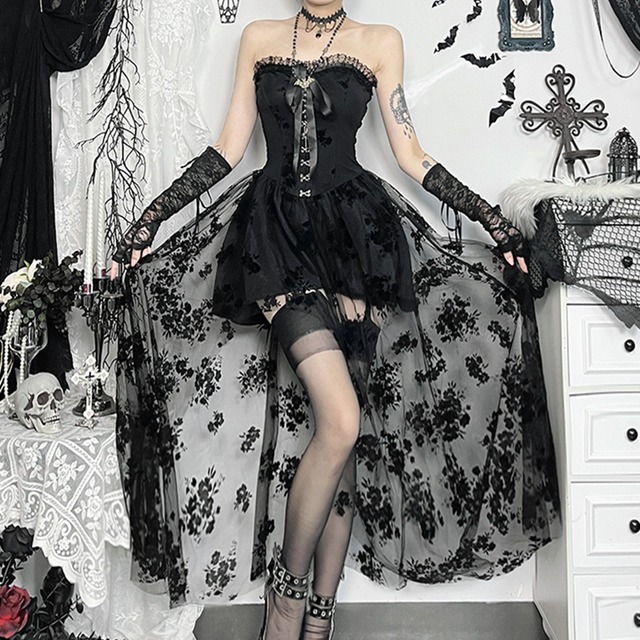 ハードゴシック スカート ゴスロリ ゴスロリ服 ゴシック服｜天使と悪魔
