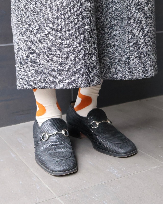 【GUCCI】python leather shoes