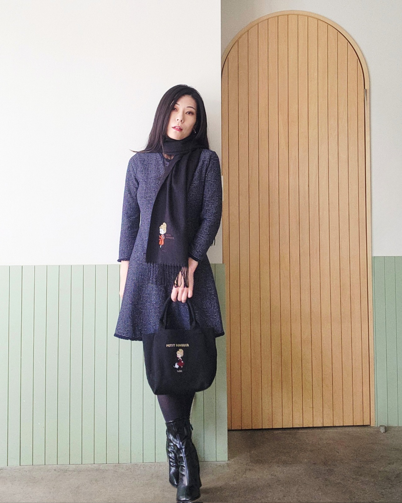 【JAPAN MADE】刺繍マフラー - 2