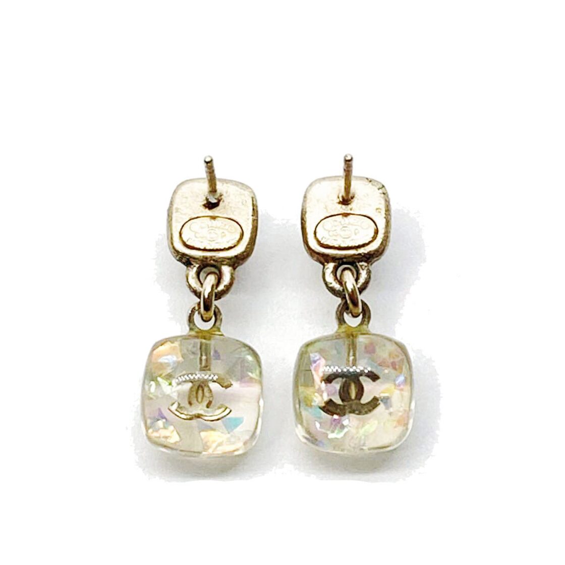 CHANEL シャネル ピアス ココマーク ホログラム ラメ レジン 06P 