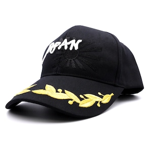 名入れ 自衛隊グッズ 帽子 海上自衛隊 JAPAN 野球帽 モール付き ブラック 「燦吉 さんきち SANKICHI」