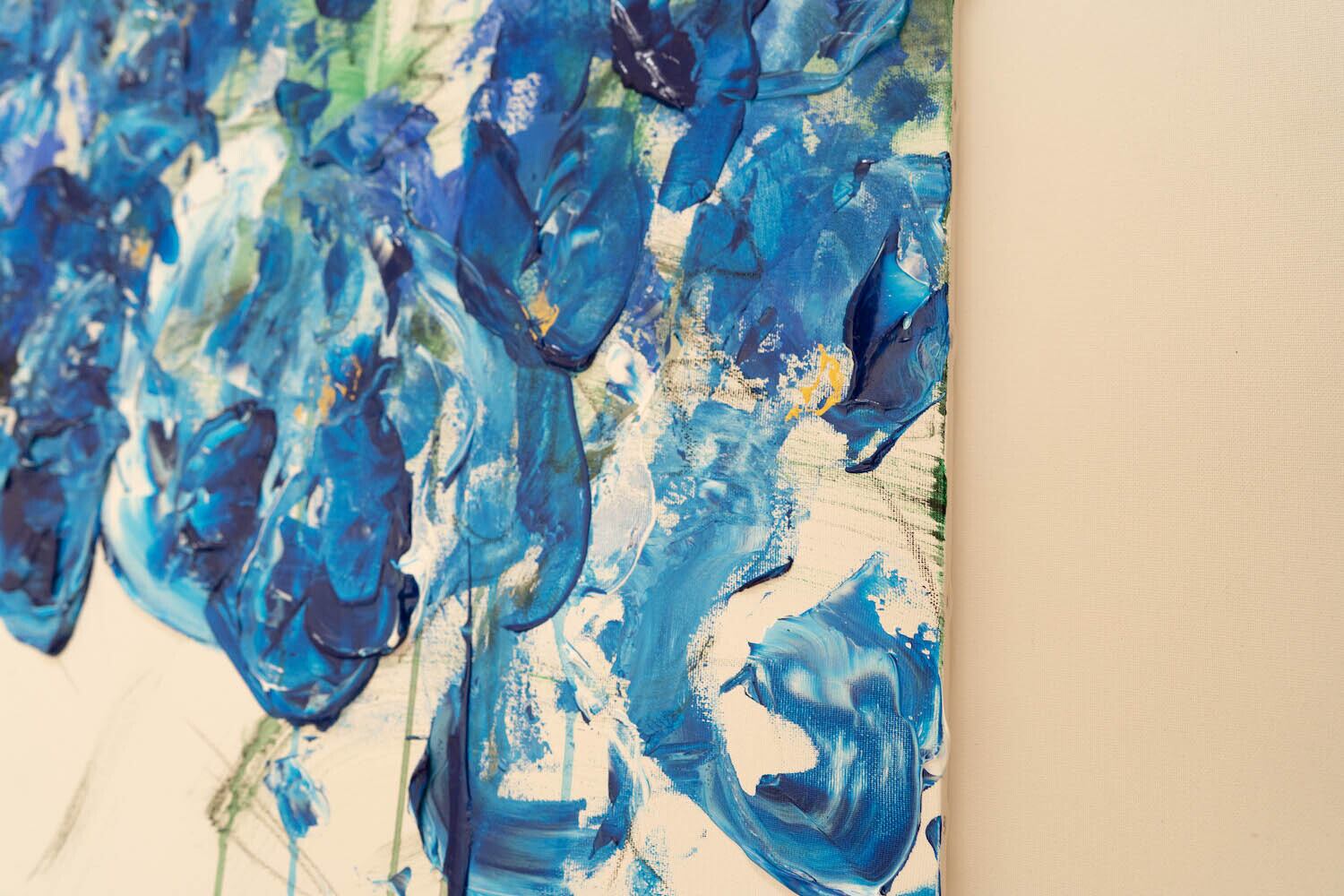 Flowers / 青色の花をテーマにした現代アート作品 絵画販売 | TOMOYA