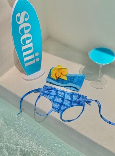 予約【seenii】Malibu bikini《Blue》