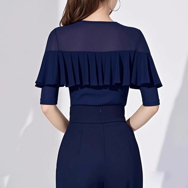 シフォンフリル・エレガントトップス ds0766