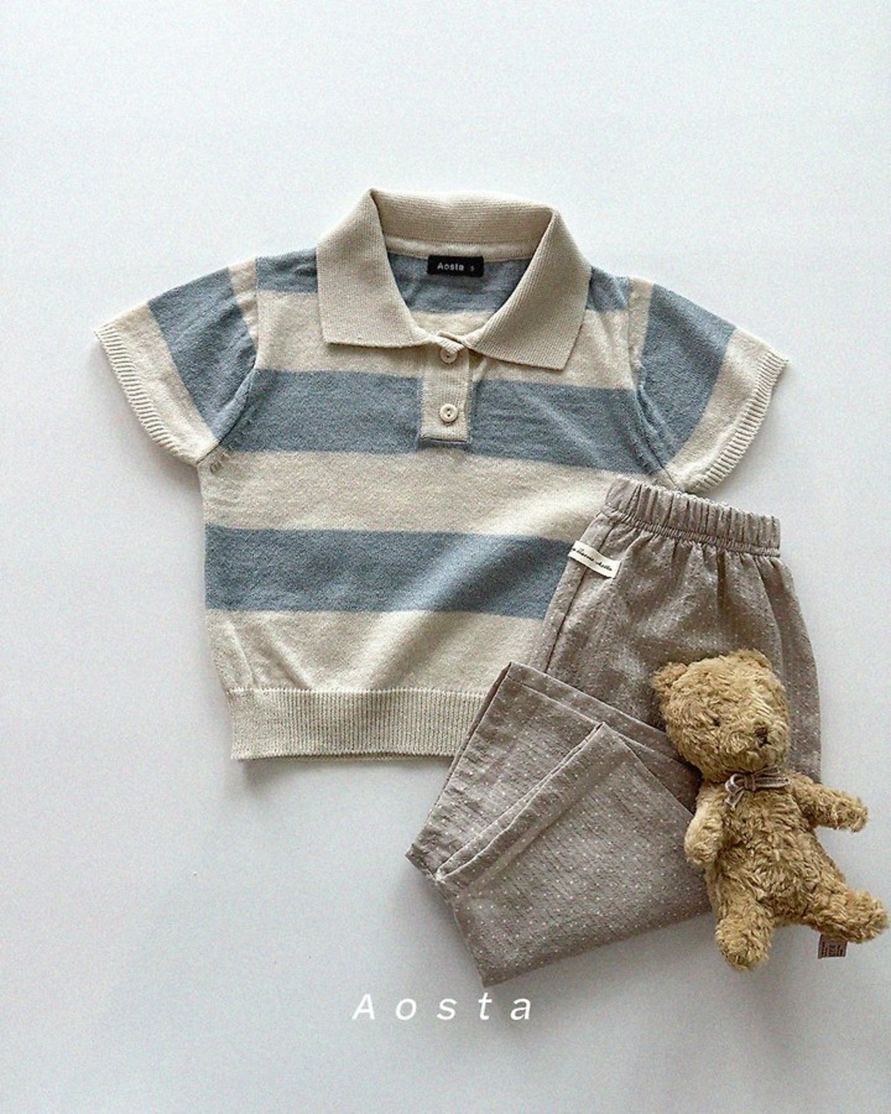[Aosta] Collared Tee / [아오스타] 니트카라티
