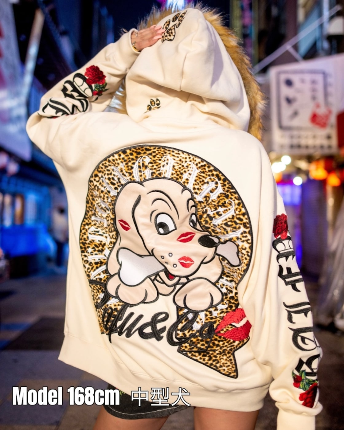 GALFY×Rafu&Co】ワンッ‼︎ROSEちゅー犬ZIPパーカー | PAY ID