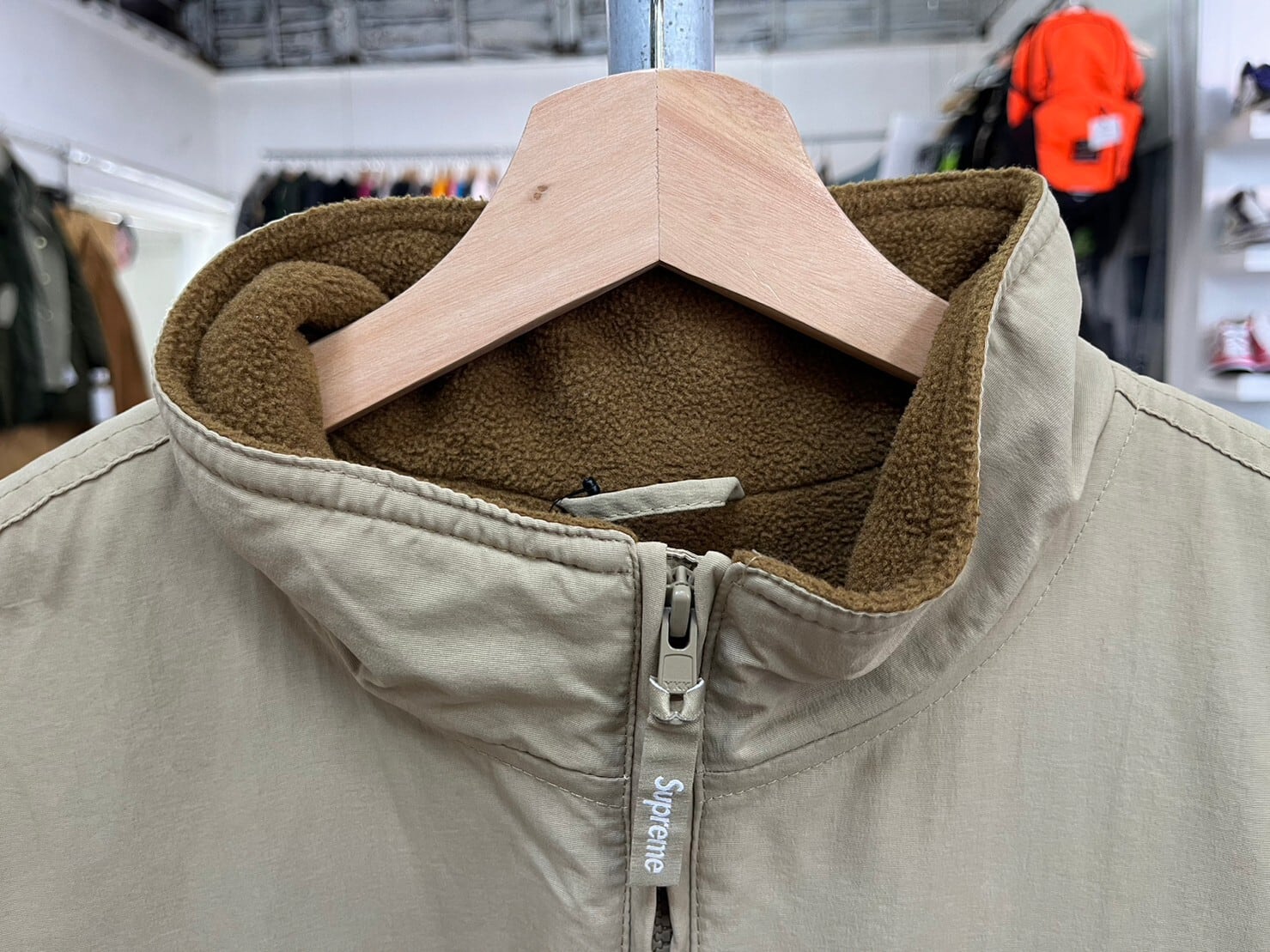 Supreme UPLAND FLEECE JACKET LIGHT BROWN LARGE 54712 | BRAND ...