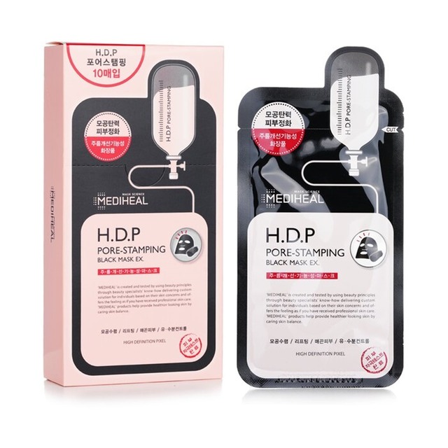 [MEDIHEAL] H.D.P pore-stamping black mask