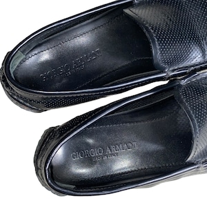 GIORGIO ARMANI punching leather driving shoes