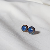 【信楽焼】凛蒼玉 ピアス(イヤリング) 蒼玉シリーズ 陶器 伝統工芸