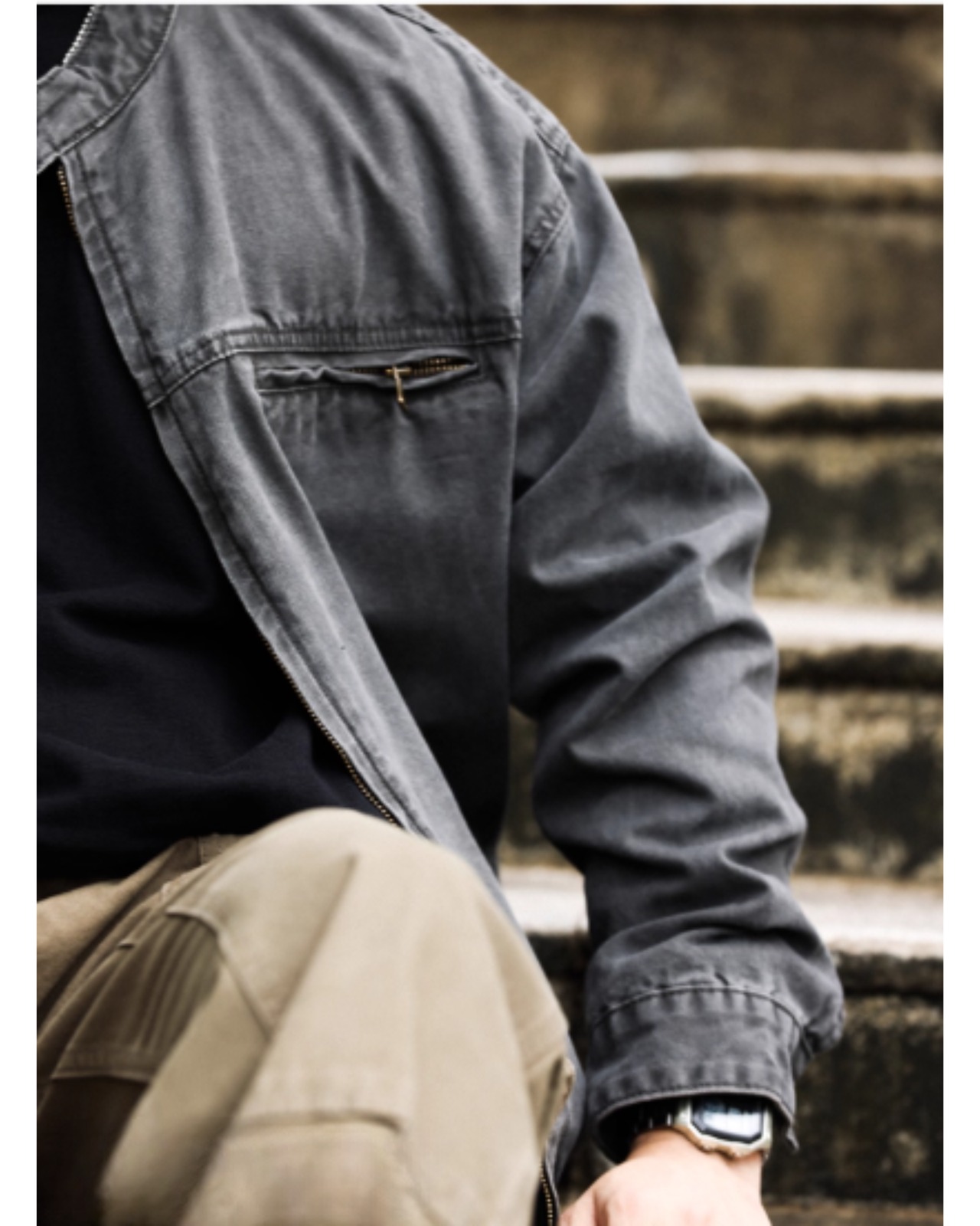 ウォッシュドデニムワークジャケット  TB1642・画像2