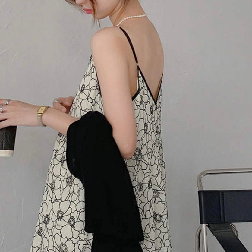 花柄プリントAラインキャミワンピース A2218 | Life365 花柄プリントAラインキャミワンピース A2218 | Life365