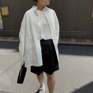 rough collar drawstring coat