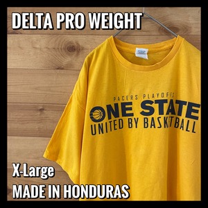 【DELTA PRO WEIGHT】NBA  INDIANA PACERS ペイサーズ バスケ プリント Tシャツ 企業ロゴ X-Large ビッグサイズ us古着