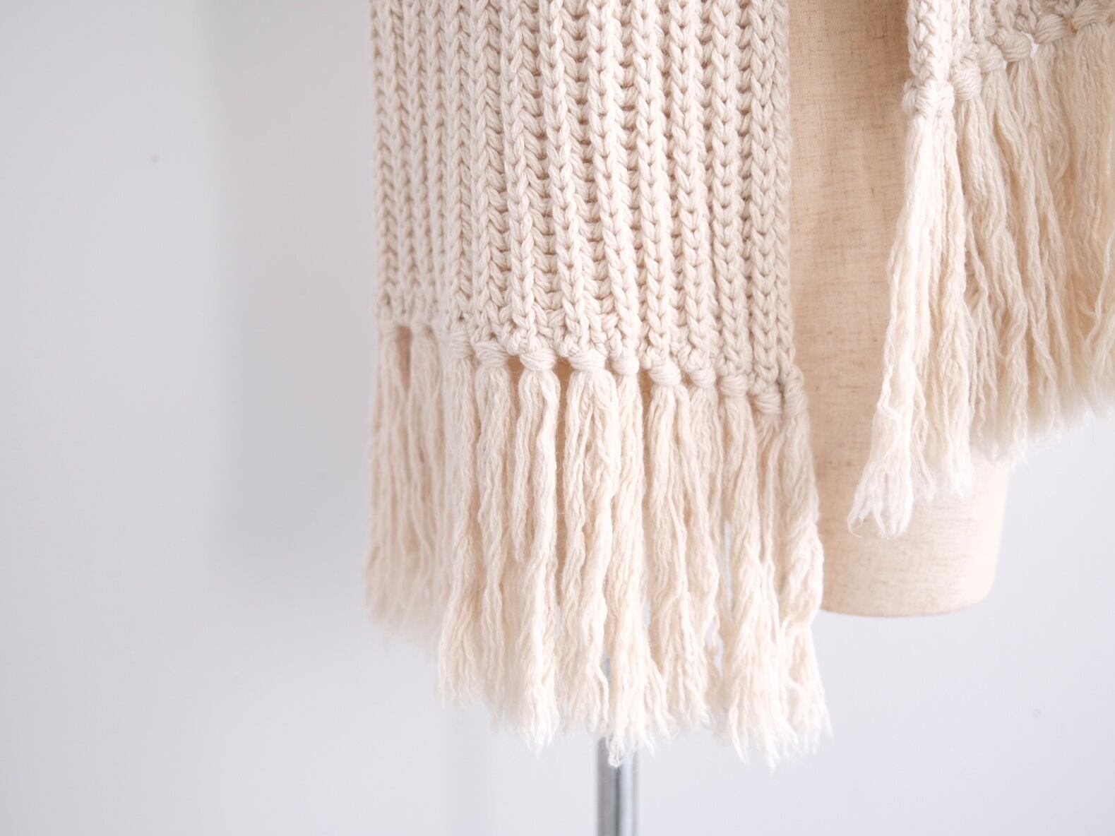 BATONER フリンジビッグマフラー BATONER フリンジビッグマフラー ローゲージフリンジマフラー