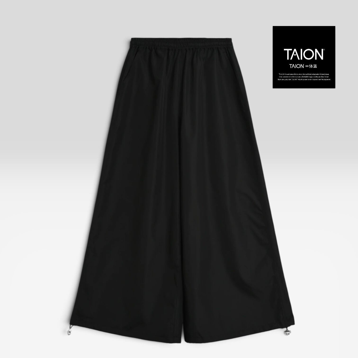 "Women's"NON Down Military Culottes-Black【TAION】ノンダウン ミリタリー キュロットスカートTAION-W159NDSKML-1