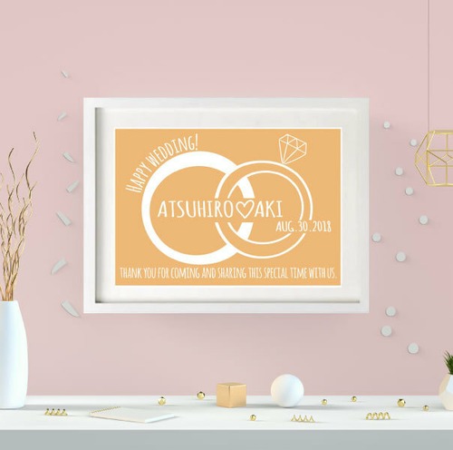 Wedding poster#BIG RING apricot(A4)