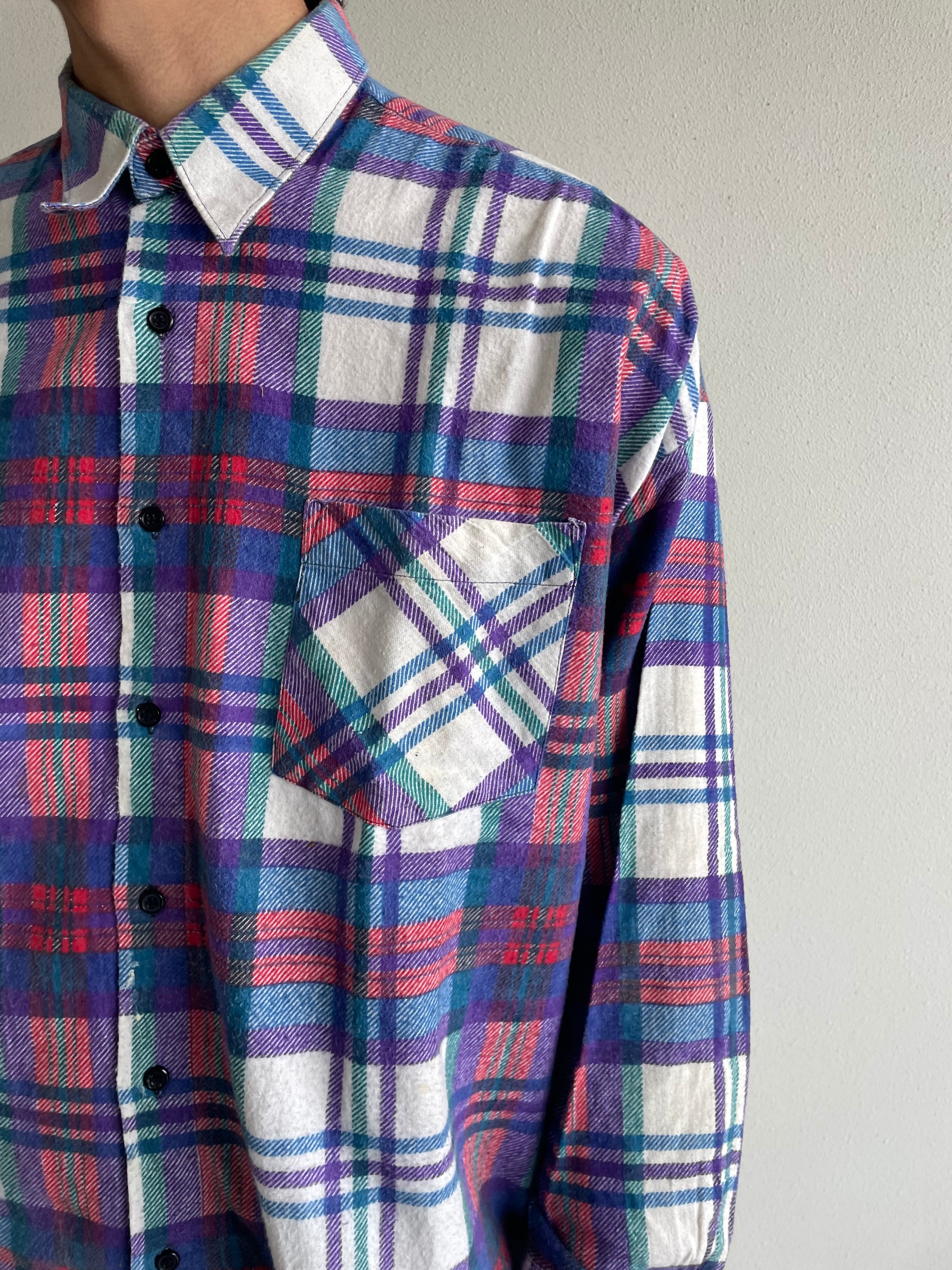 80s 90s EURO vintage 総柄 シェル柄 アート デザイン 半袖 シャツ ユーロ ビンテージ ヴィンテージ フランス フルプリント オールド XL位