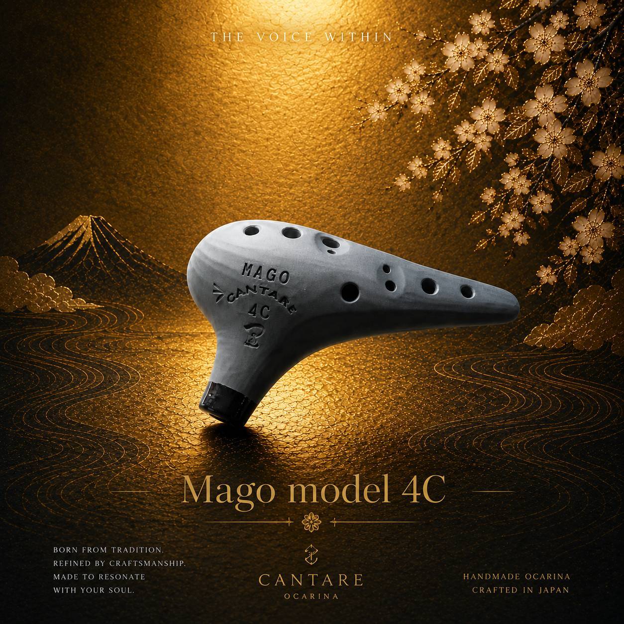 まごえわき先生モデル☆黒陶「4C」Mago | オカリーナの平本