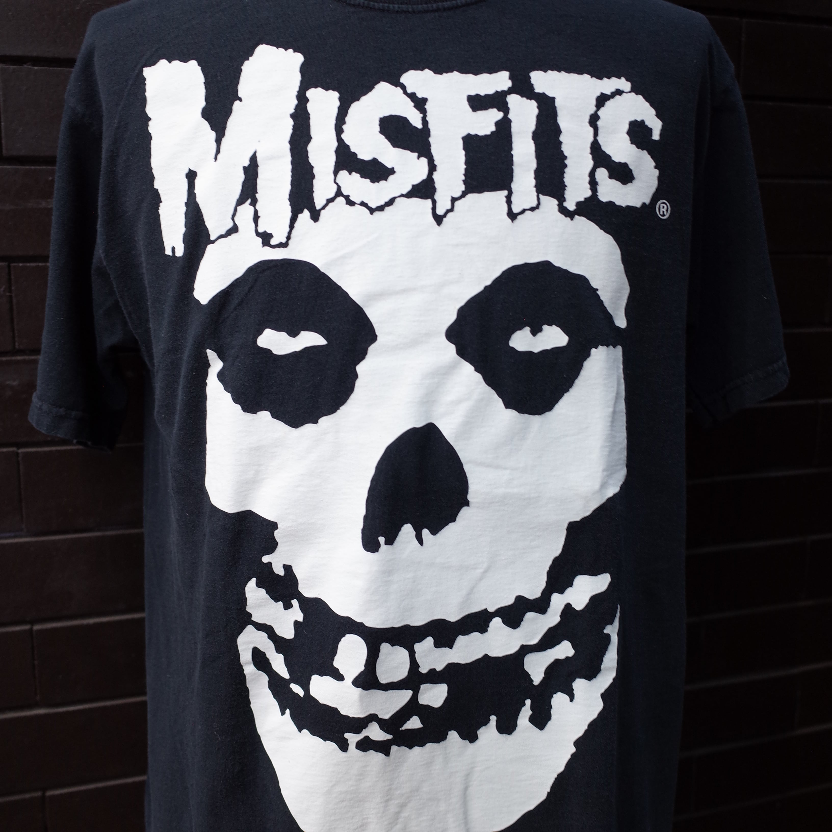 “THE MISFITS” Classic Field Skull T-Shirt / [ミスフィッツ] フィールドスカル ミュージック バンド  Tシャツ