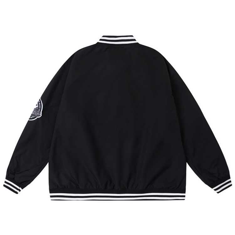 メンズ 袖ワッペン付きナイロン素材スタジャン BLACKENERGY