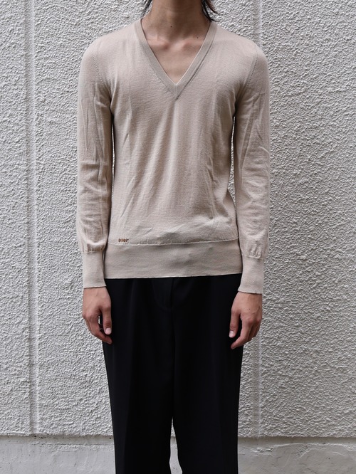 【christian dior】logo design Vneck knit